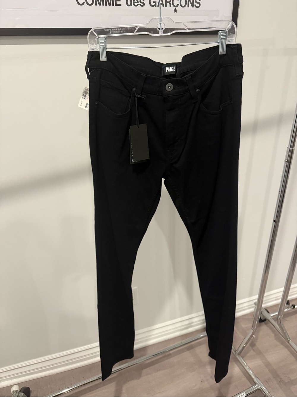 PAIGE Federal Men's Black Slim Pants